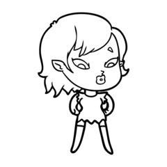 cute cartoon vampire girl