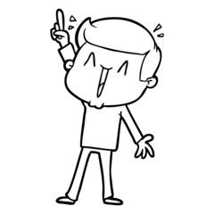 cartoon happy man