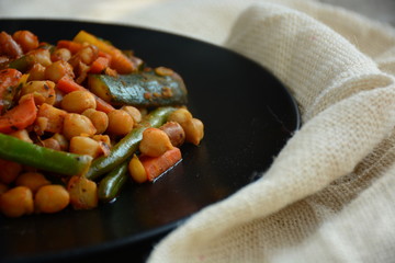 salad with chick-pea and vegetables