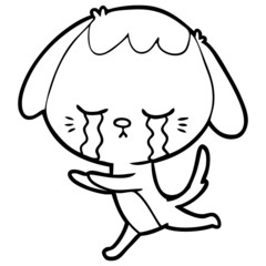 cartoon crying dog