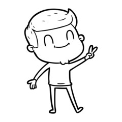 Obraz premium cartoon friendly man