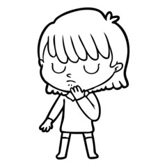cartoon woman