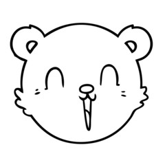 cute cartoon teddy bear face