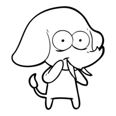 happy cartoon elephant
