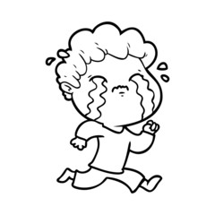 cartoon man crying