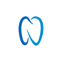 Fototapeta premium Clean and simple tooth logo design concept