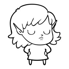 cartoon elf girl