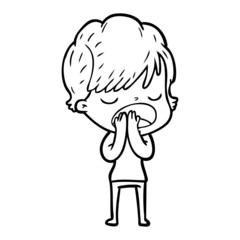 cartoon woman talking