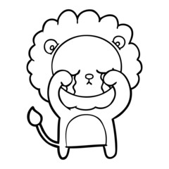 crying cartoon lion
