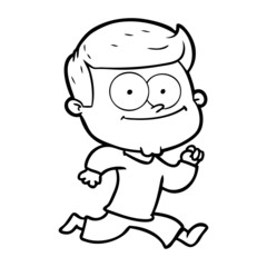 cartoon happy man