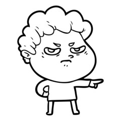 cartoon angry man