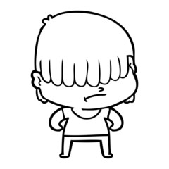 cartoon boy with untidy hair