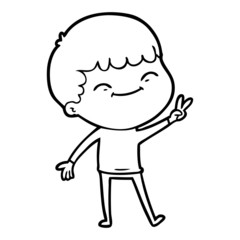 cartoon happy boy