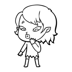 cute cartoon vampire girl