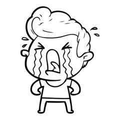 cartoon crying man