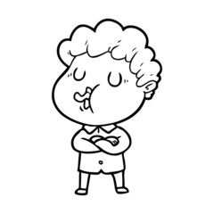 cartoon man singing