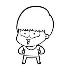 cartoon happy boy