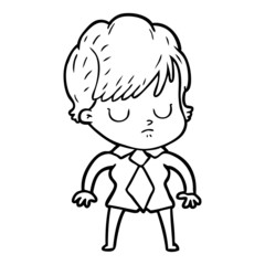 cartoon woman