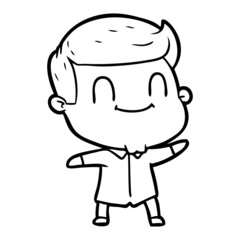 Obraz premium cartoon friendly man