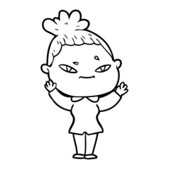 cartoon woman