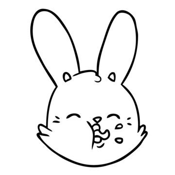 cartoon funny rabbit face