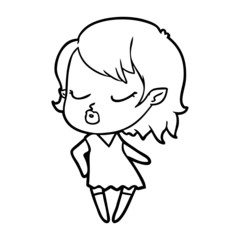 cute cartoon vampire girl