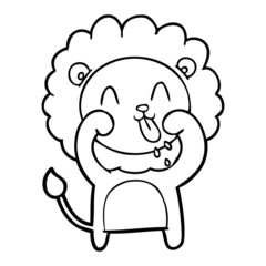 happy cartoon lion