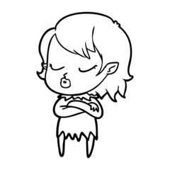 cute cartoon vampire girl