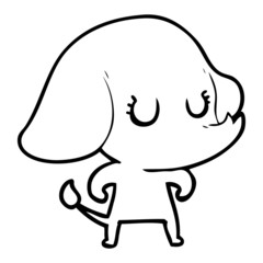 Obraz premium cute cartoon elephant