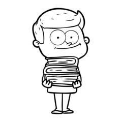 cartoon happy man