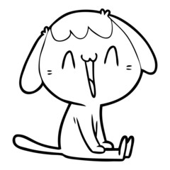 cartoon laughing dog