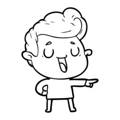 happy cartoon man