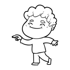 cartoon friendly man