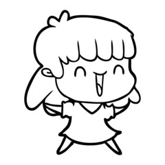 cartoon woman