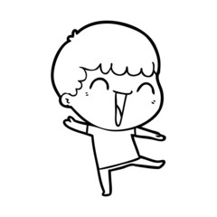 cartoon happy man