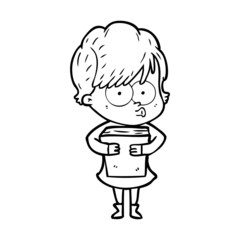 cartoon woman