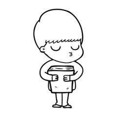 Fototapeta premium cartoon calm boy