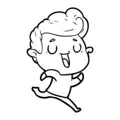 happy cartoon man