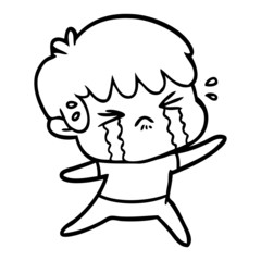 cartoon boy crying