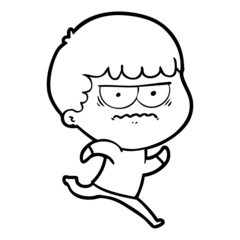 cartoon annoyed man