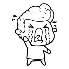 cartoon crying man