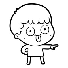 Obraz premium cartoon man staring