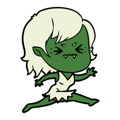 annoyed cartoon vampire girl