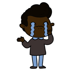 cartoon man crying