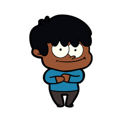 happy cartoon man