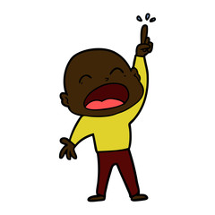 cartoon shouting bald man