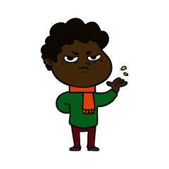 cartoon angry man