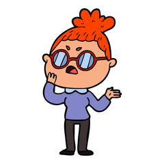 cartoon annoyed woman