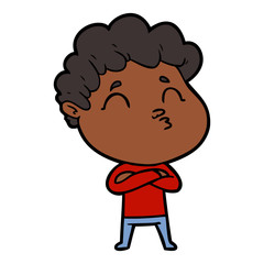 cartoon man pouting