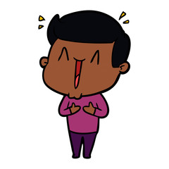 cartoon happy man